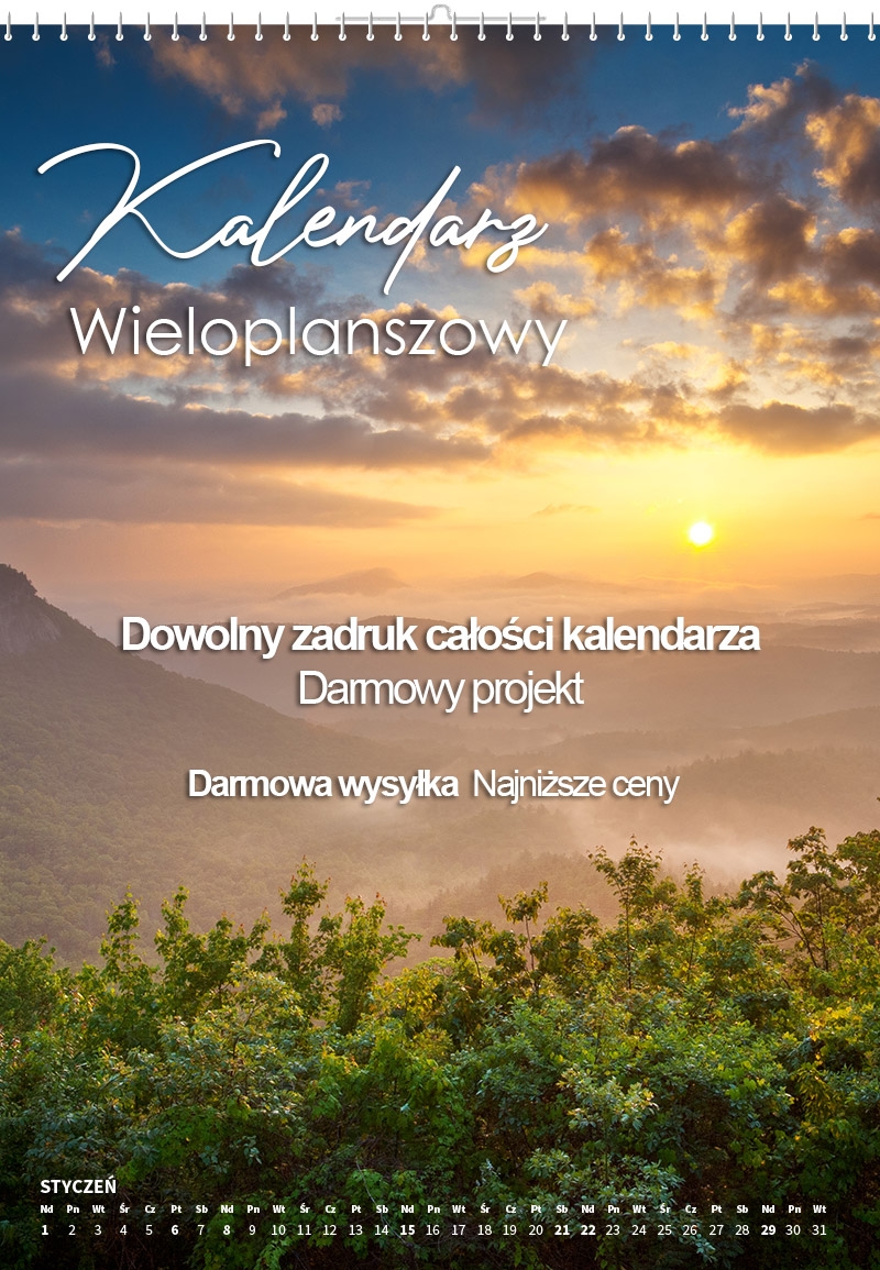 Kalendarz wieloplanszowy A2