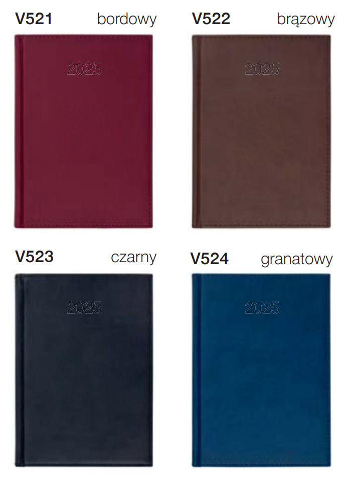 Kalendarz książkowy B5 VIVO kolory